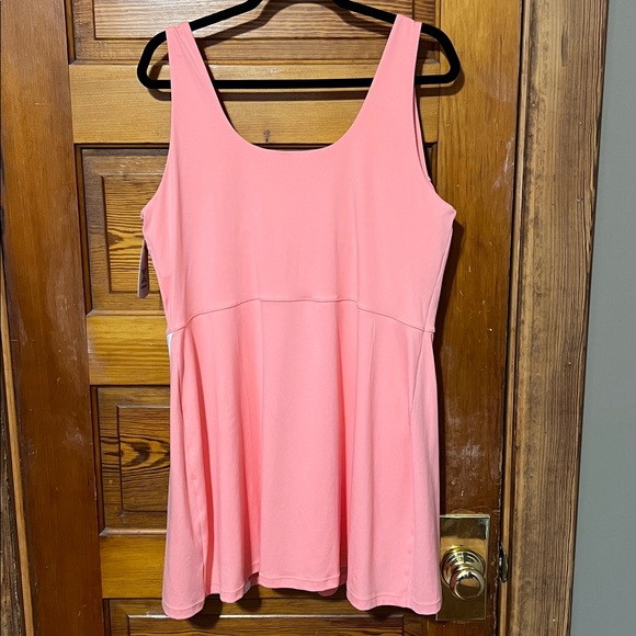 NWT EXERSION Tennis Dress With Built In Shorts and Bra Cups Size XXL Coral - Picture 2 of 7